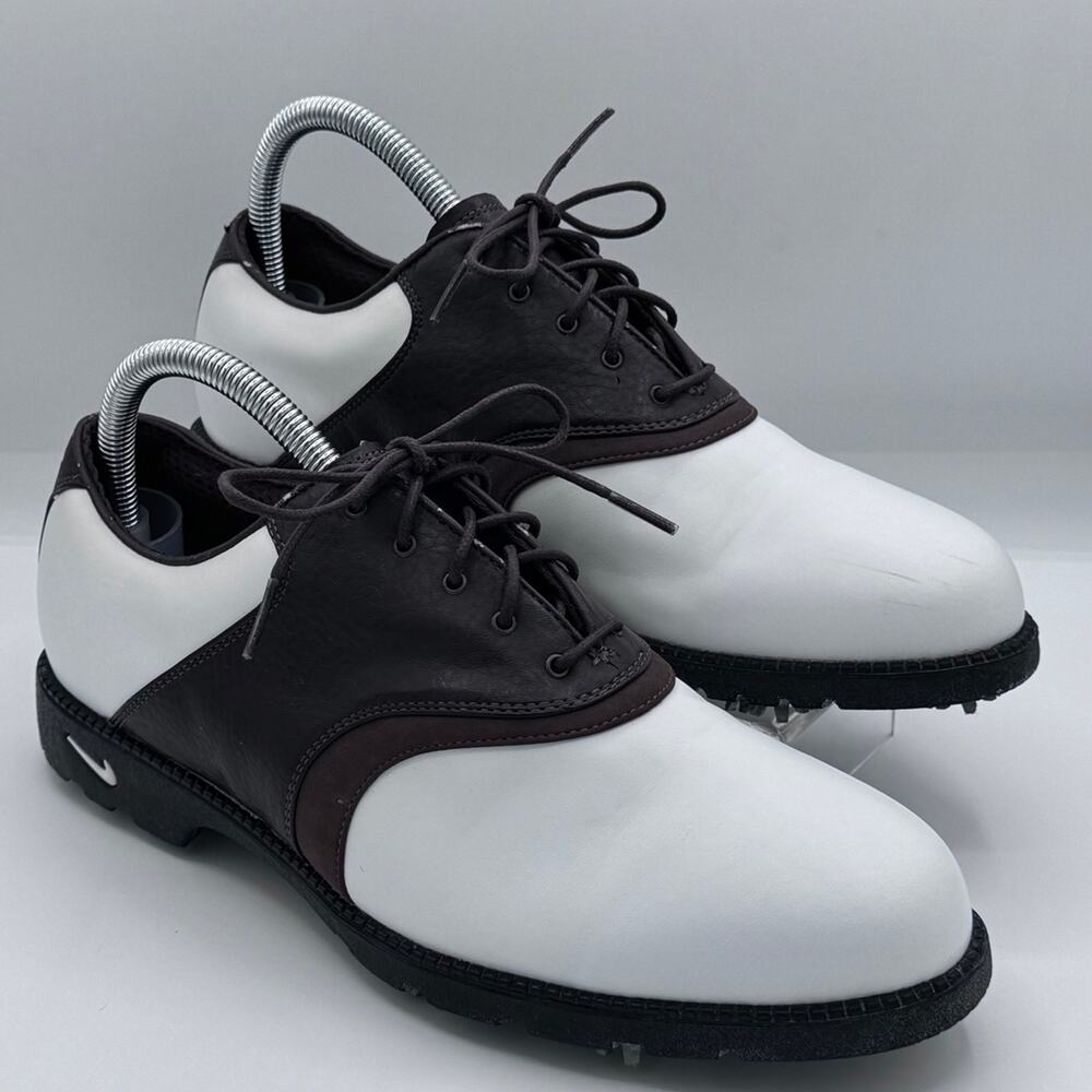 Nike Golf-Nike air comfort-waverly last-men’s Sz 8-brown and white leather